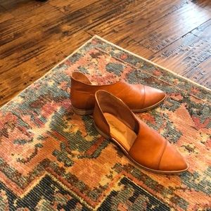 Free people 38.5 tan leather shoes!